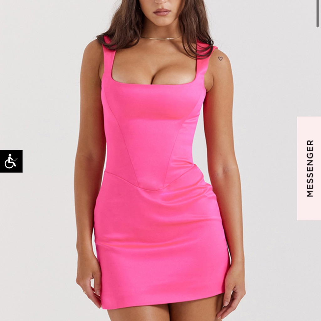 House Of Cb Mini Corset Dress Hot Pink